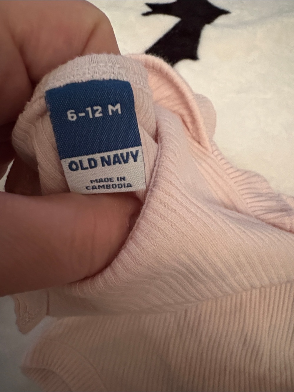 Old Navy Light Pink Ribbed Ruffle Shoulder Bodysuit - Picture 2 of 2